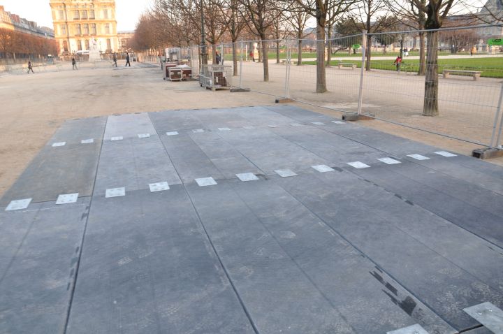 Plaq'eco au jardin des Tuileries - Protection de sol | Envhyro